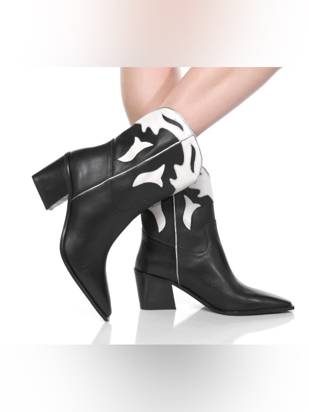 42 GOLD Bartlett Western Block Heel Boots